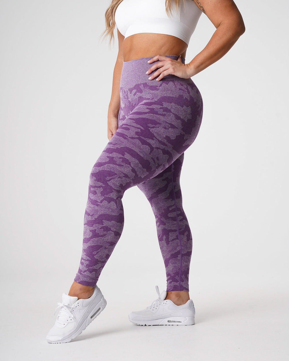 Violet Camo Seamless Leggings Violet | NVGTN US