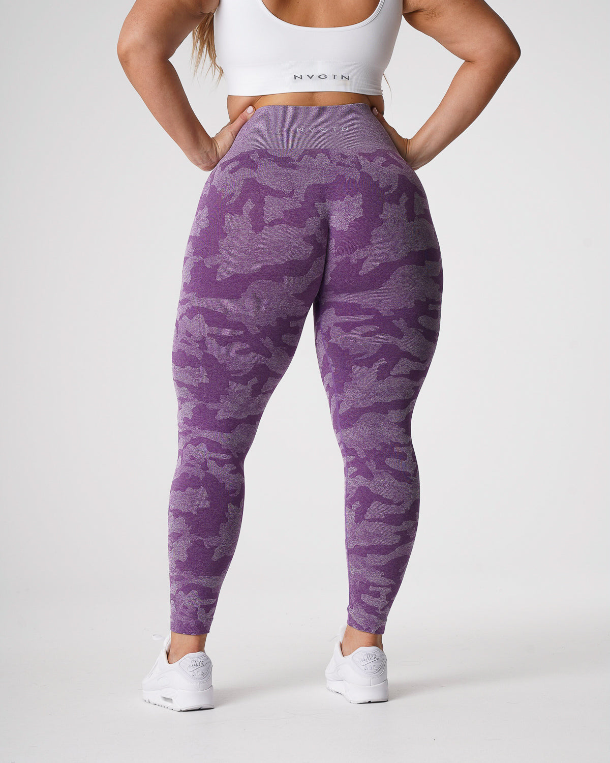 Violet Camo Seamless Leggings Violet | NVGTN US