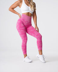 Bubble Gum Pink Camo Seamless Leggings Bubble Gum Pink | NVGTN For Sale