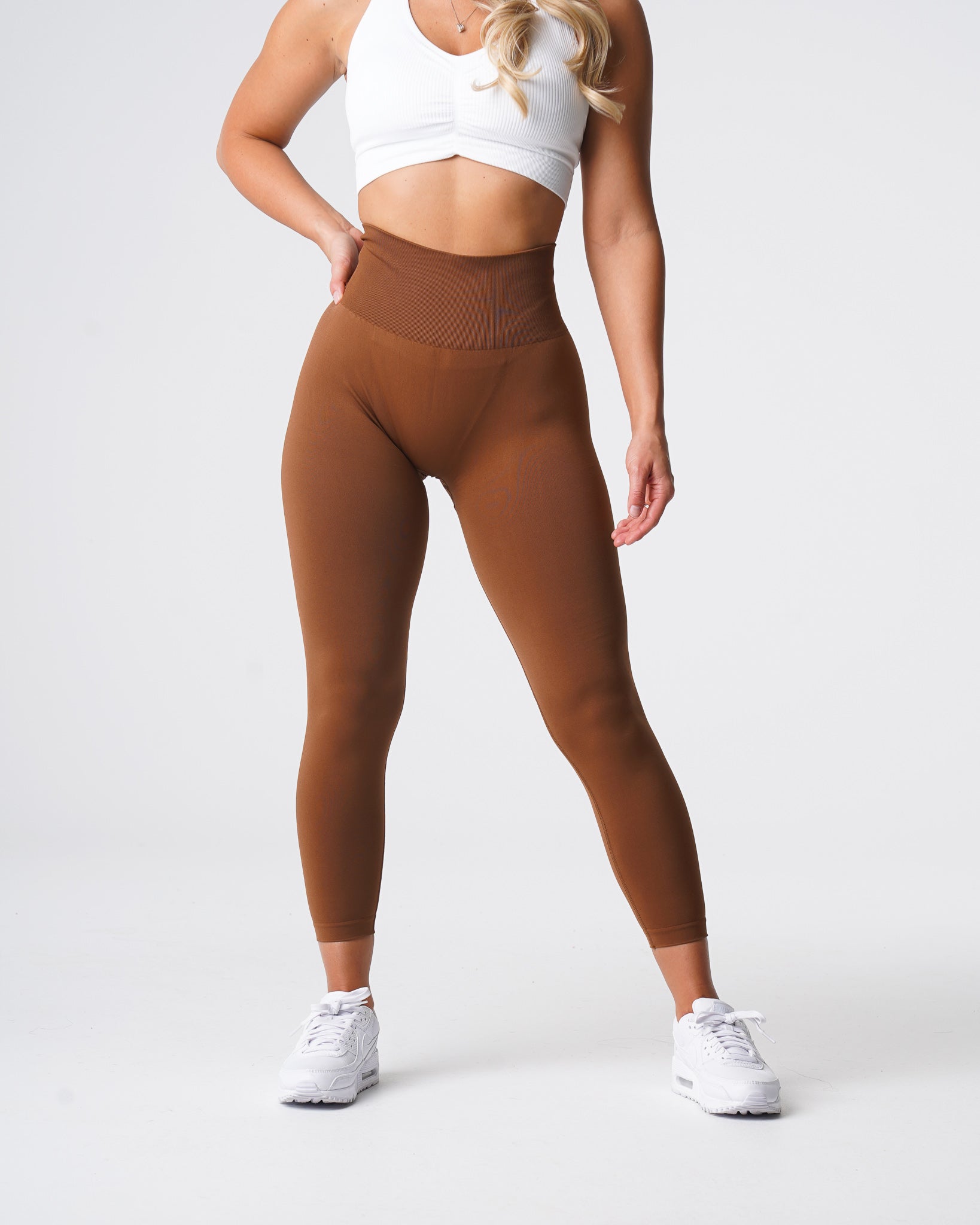Caramel Solid Seamless Leggings Caramel | NVGTN Sale