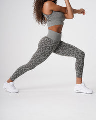 Khaki Green Leopard Seamless Leggings Khaki Green | NVGTN Sale