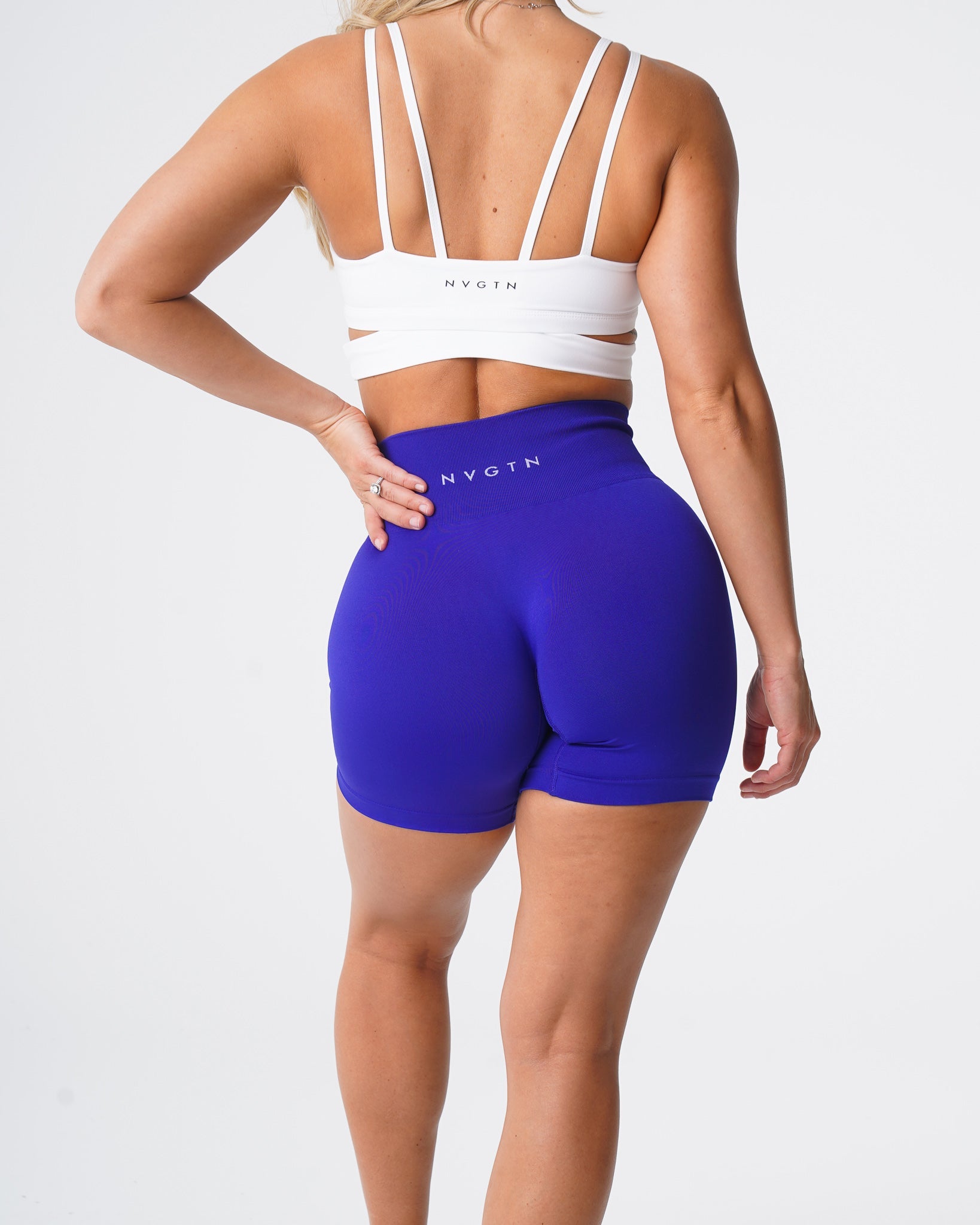 Cobalt Solid Seamless Shorts Cobalt | NVGTN Discount