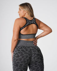 Black Speckled Leopard Eclipse Seamless Bra Black Speckled | NVGTN Discount
