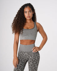 Khaki Green Leopard Eclipse Seamless Bra Khaki Green | NVGTN US