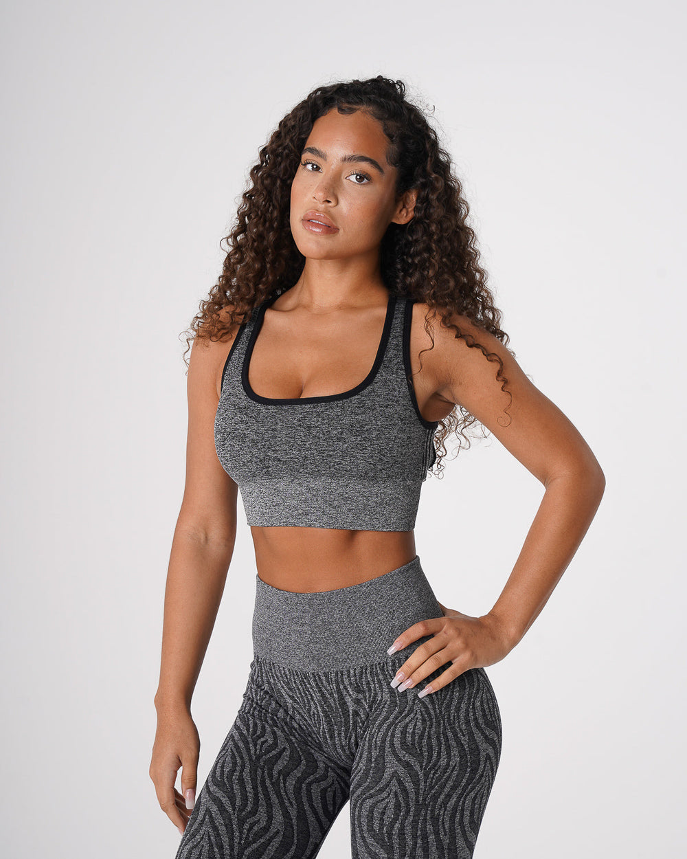 Black Speckled Zebra Eclipse Seamless Bra Black Speckled | NVGTN US