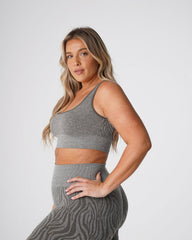 Khaki Green Zebra Eclipse Seamless Bra Khaki Green | NVGTN New