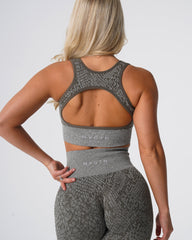 Khaki Green Snakeskin Eclipse Seamless Bra Khaki Green | NVGTN Online