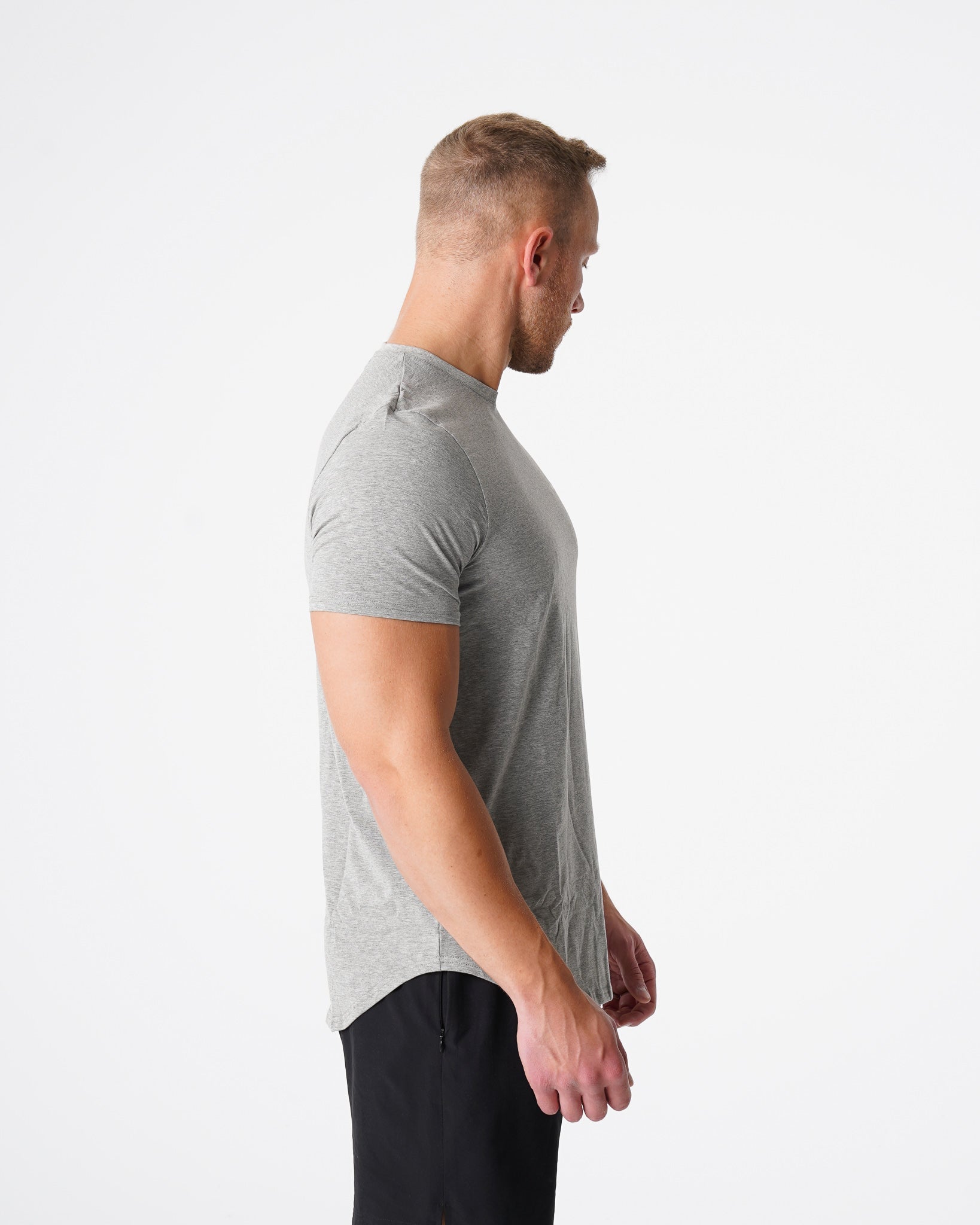 Grey Pulse Fitted Tee Grey | NVGTN For Sale
