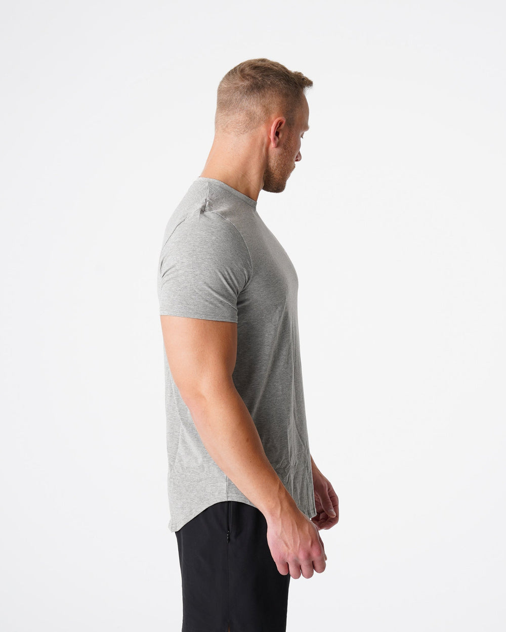 Grey Pulse Fitted Tee Grey | NVGTN For Sale