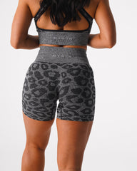 Black Speckled Leopard Seamless Shorts Black Speckled | NVGTN US
