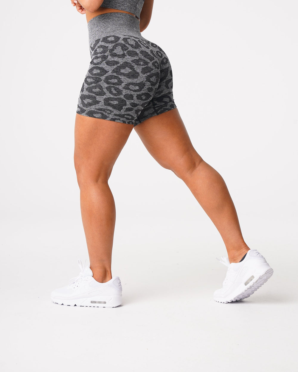 Black Speckled Leopard Seamless Shorts Black Speckled | NVGTN US