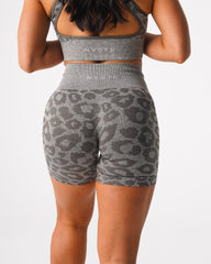 Khaki Green Leopard Seamless Shorts Khaki Green | NVGTN For Sale