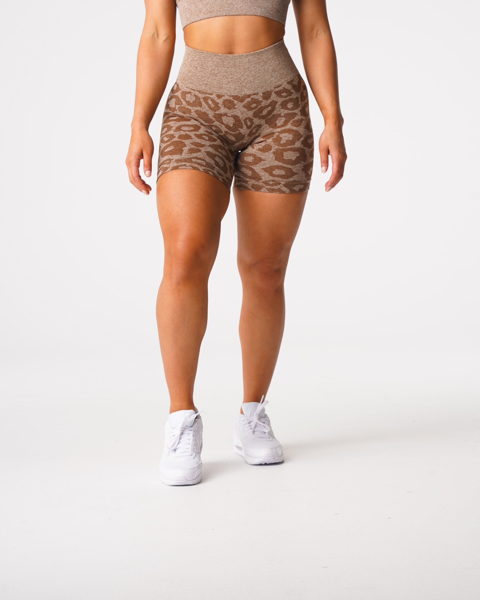 Mocha Leopard Seamless Shorts Mocha | NVGTN Near Me