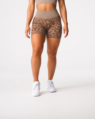 Mocha Leopard Seamless Shorts Mocha | NVGTN Near Me