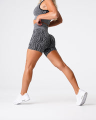 Black Speckled Zebra Seamless Shorts Black Speckled | NVGTN Outlet