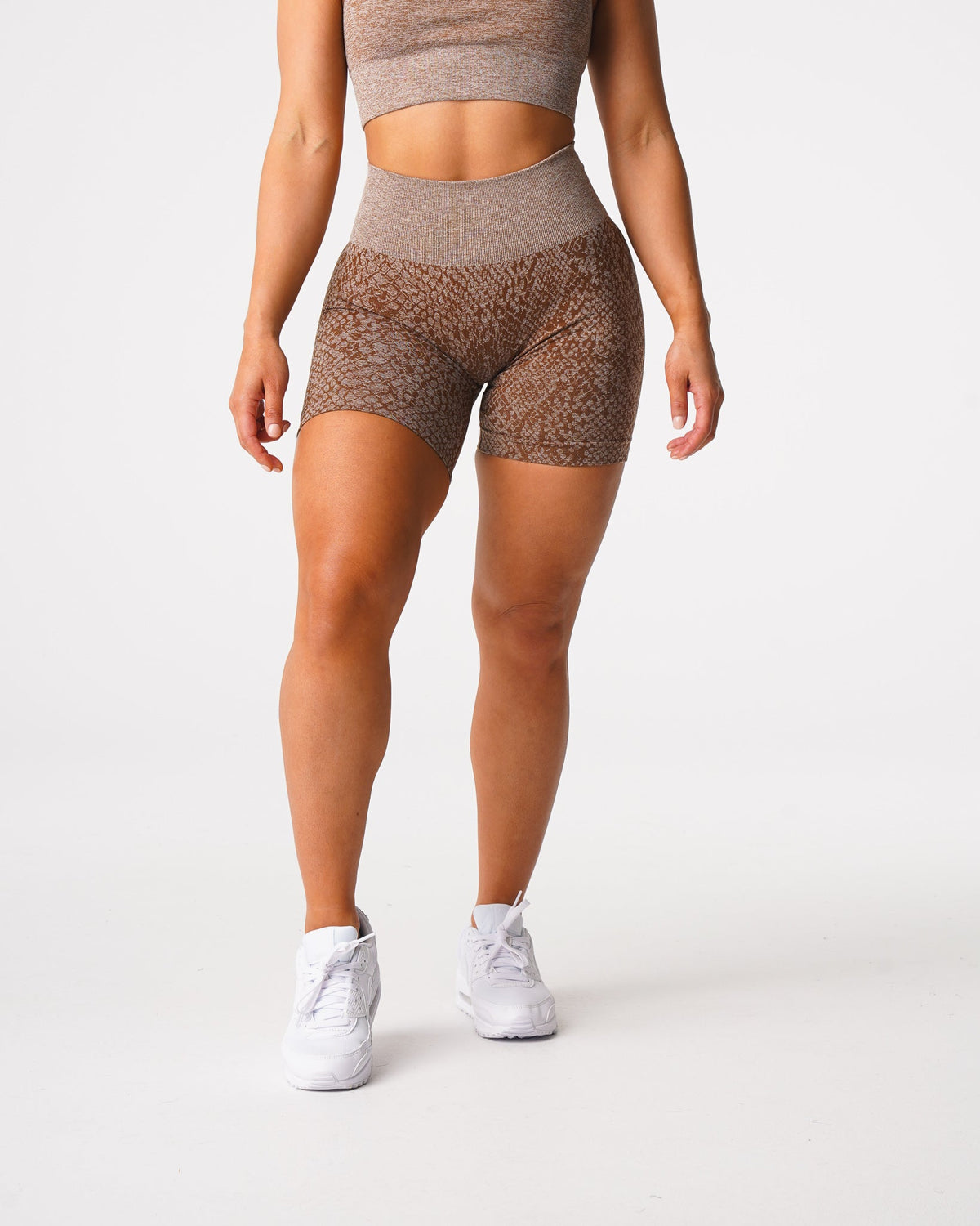 Mocha Snakeskin Seamless Shorts Mocha | NVGTN Discount