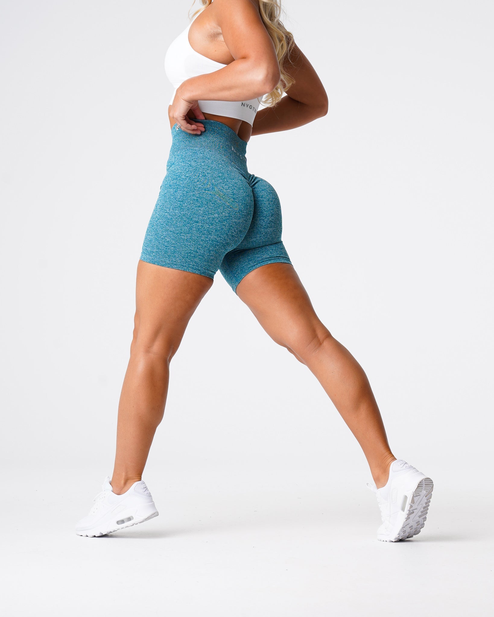 Teal Scrunch Seamless Shorts Teal | NVGTN Sale