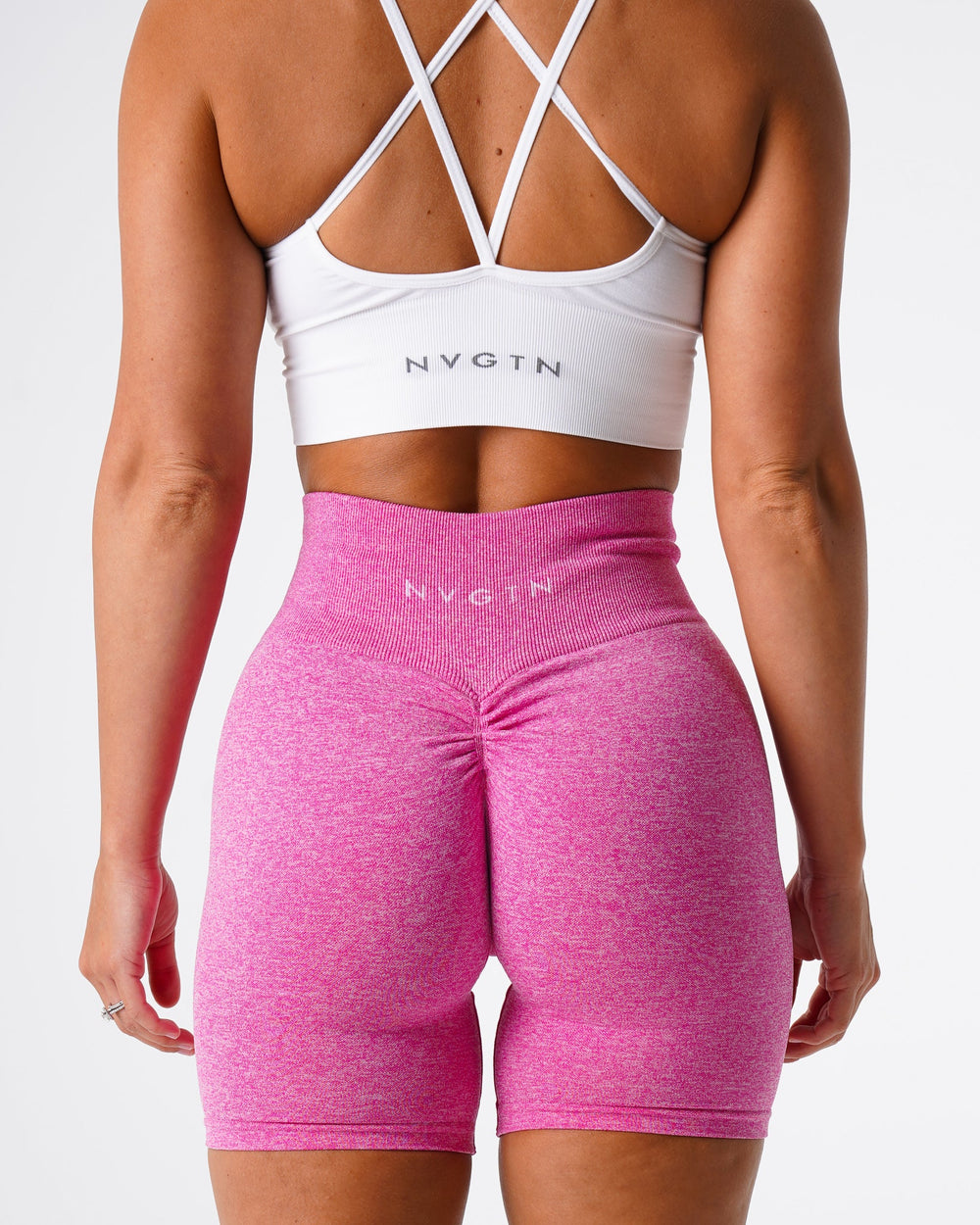 Bubble Gum Pink Scrunch Seamless Shorts Bubble Gum Pink | NVGTN US