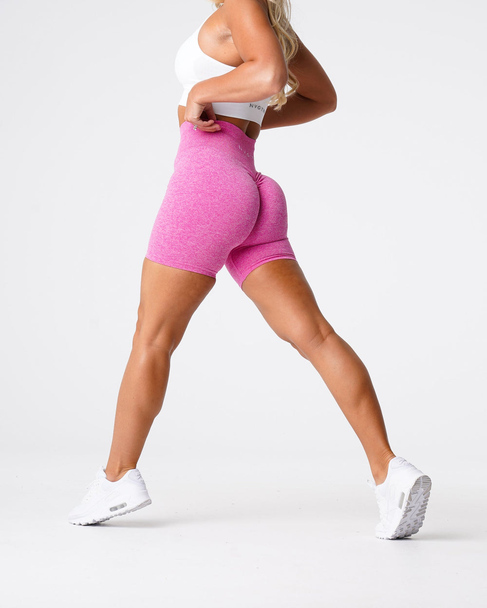 Bubble Gum Pink Scrunch Seamless Shorts Bubble Gum Pink | NVGTN US