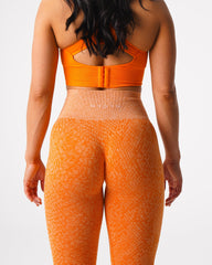 Burnt Orange Snakeskin Seamless Leggings Burnt Orange | NVGTN Online
