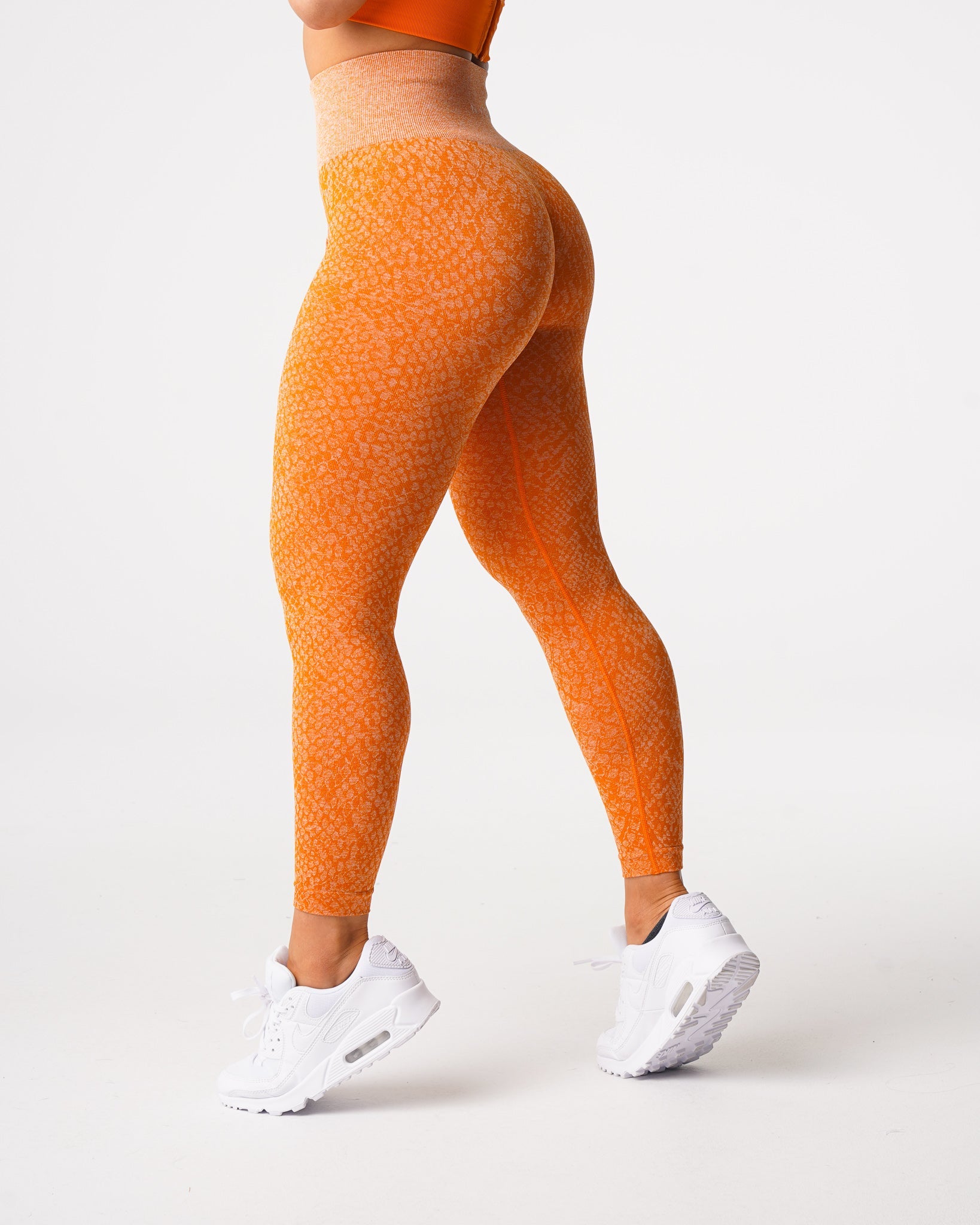 Burnt Orange Snakeskin Seamless Leggings Burnt Orange | NVGTN Online