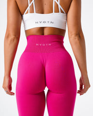 Magenta Solid Seamless Leggings Magenta | NVGTN For Sale