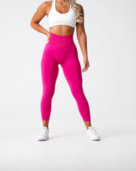 Magenta Solid Seamless Leggings Magenta | NVGTN For Sale