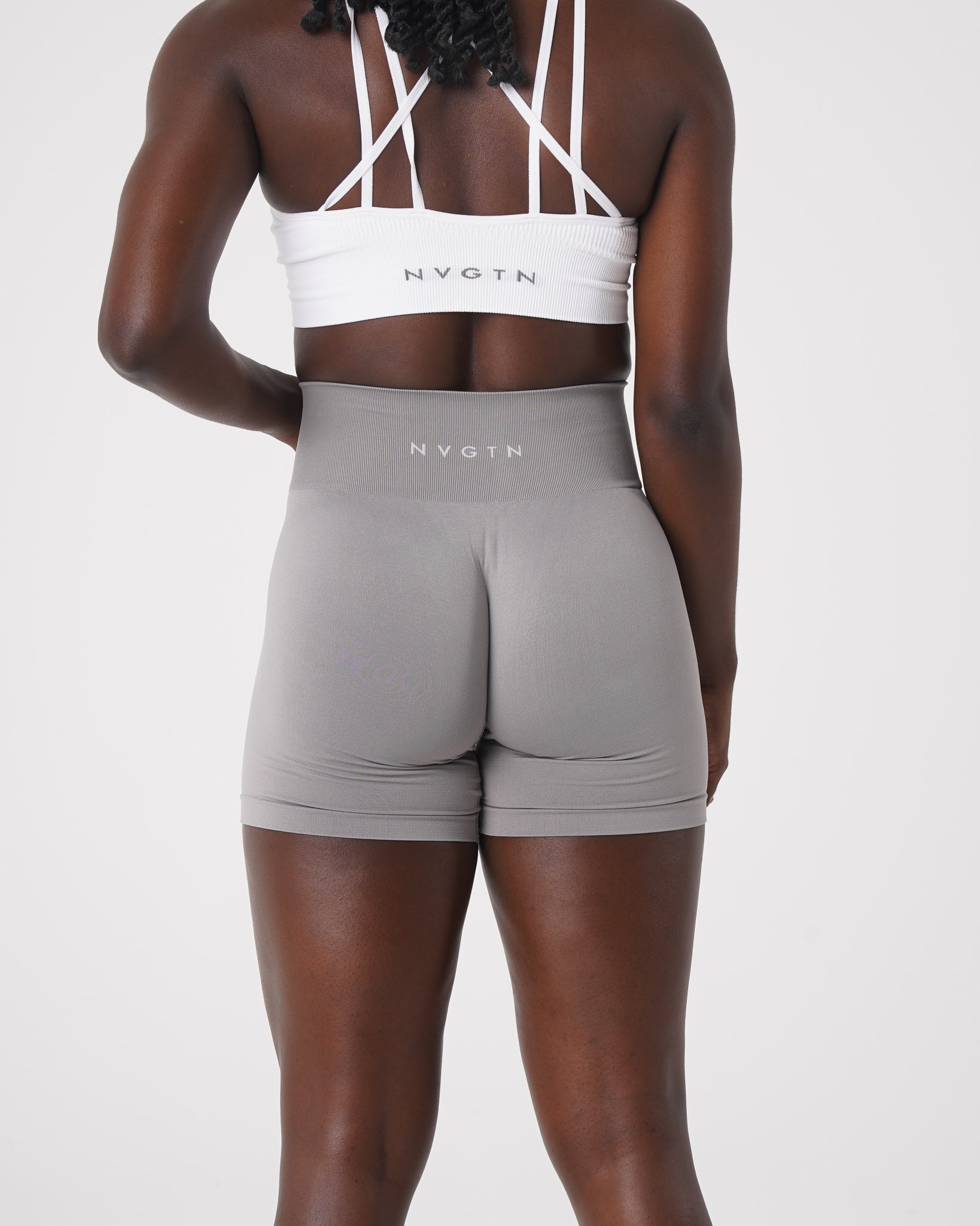 Light Grey Solid Seamless Shorts Light Grey | NVGTN Online Shop