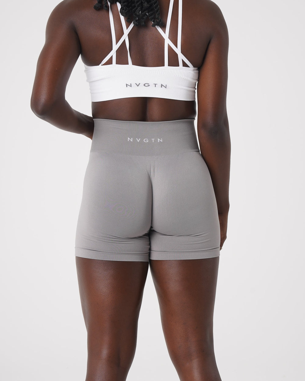 Light Grey Solid Seamless Shorts Light Grey | NVGTN Online Shop