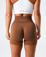 Caramel Solid Seamless Shorts Caramel | NVGTN Online