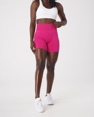 Magenta Solid Seamless Shorts Magenta | NVGTN For Sale