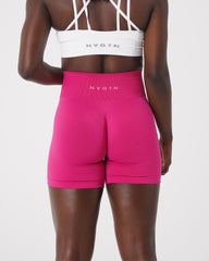 Magenta Solid Seamless Shorts Magenta | NVGTN For Sale