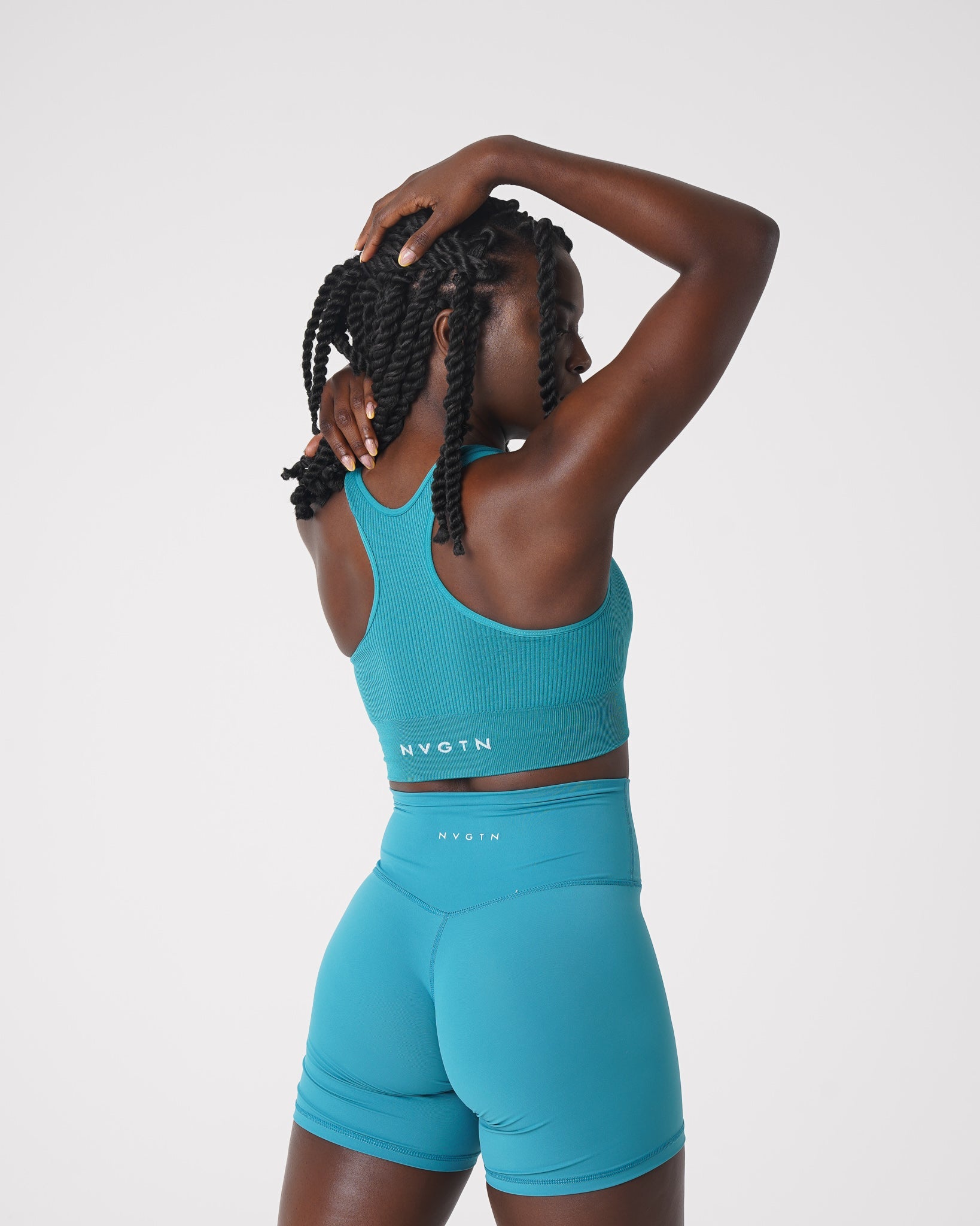 Teal Cinched Seamless Bra Teal | NVGTN Online Shop