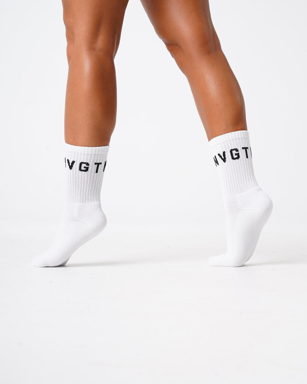 White NVGTN Crew Socks White | NVGTN Outlet