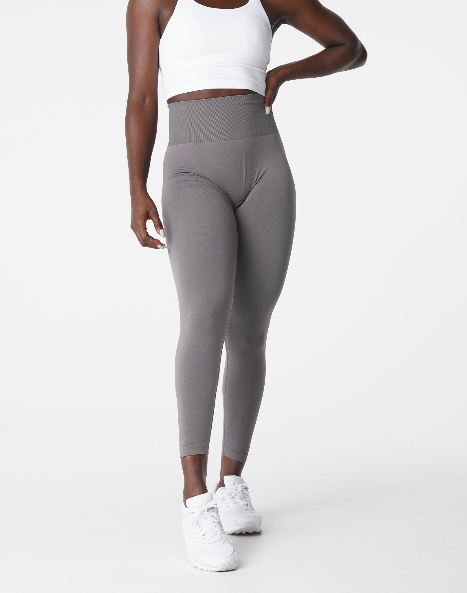 Charcoal Solid Seamless Leggings Charcoal | NVGTN Sale