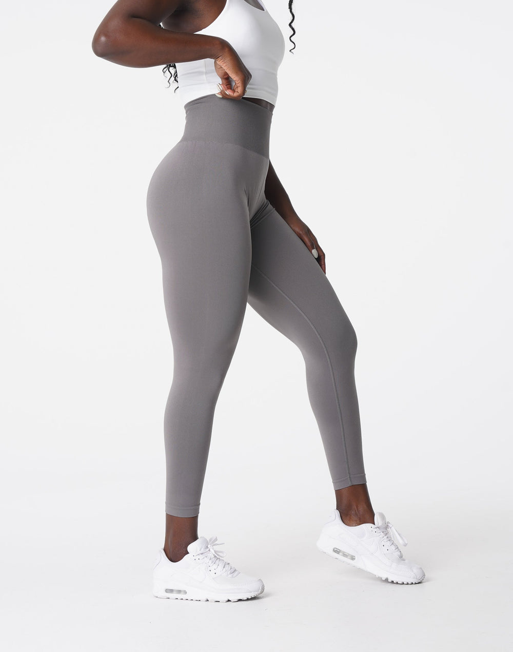 Charcoal Solid Seamless Leggings Charcoal | NVGTN Sale