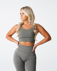 Khaki Green Poise Bra Top Khaki Green | NVGTN Discount