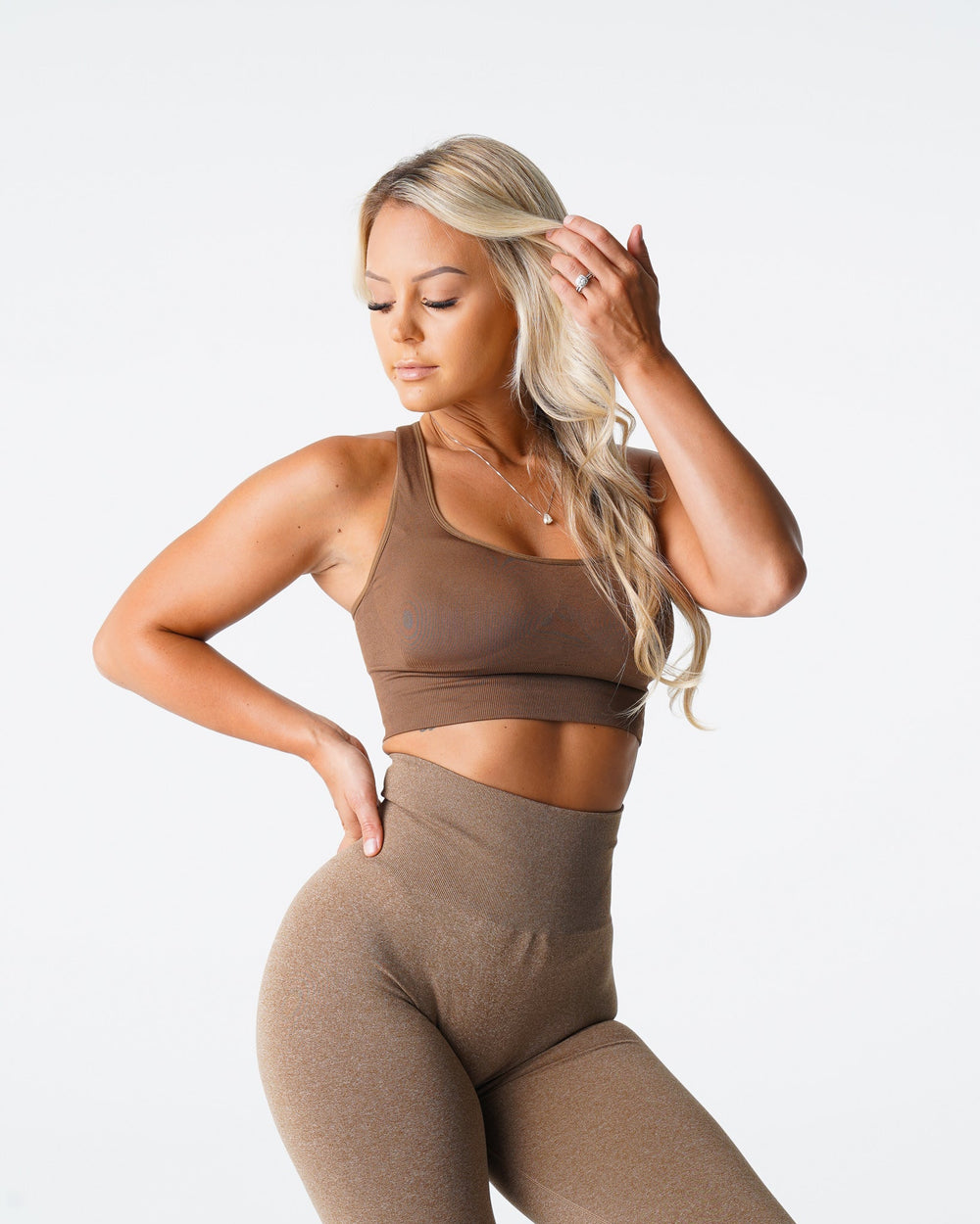 Mocha Ignite Seamless Bra Mocha | NVGTN Online