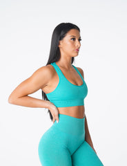 Turquoise Galaxy Ribbed Seamless Bra Turquoise | NVGTN Online Shop