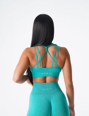 Turquoise Galaxy Ribbed Seamless Bra Turquoise | NVGTN Online Shop