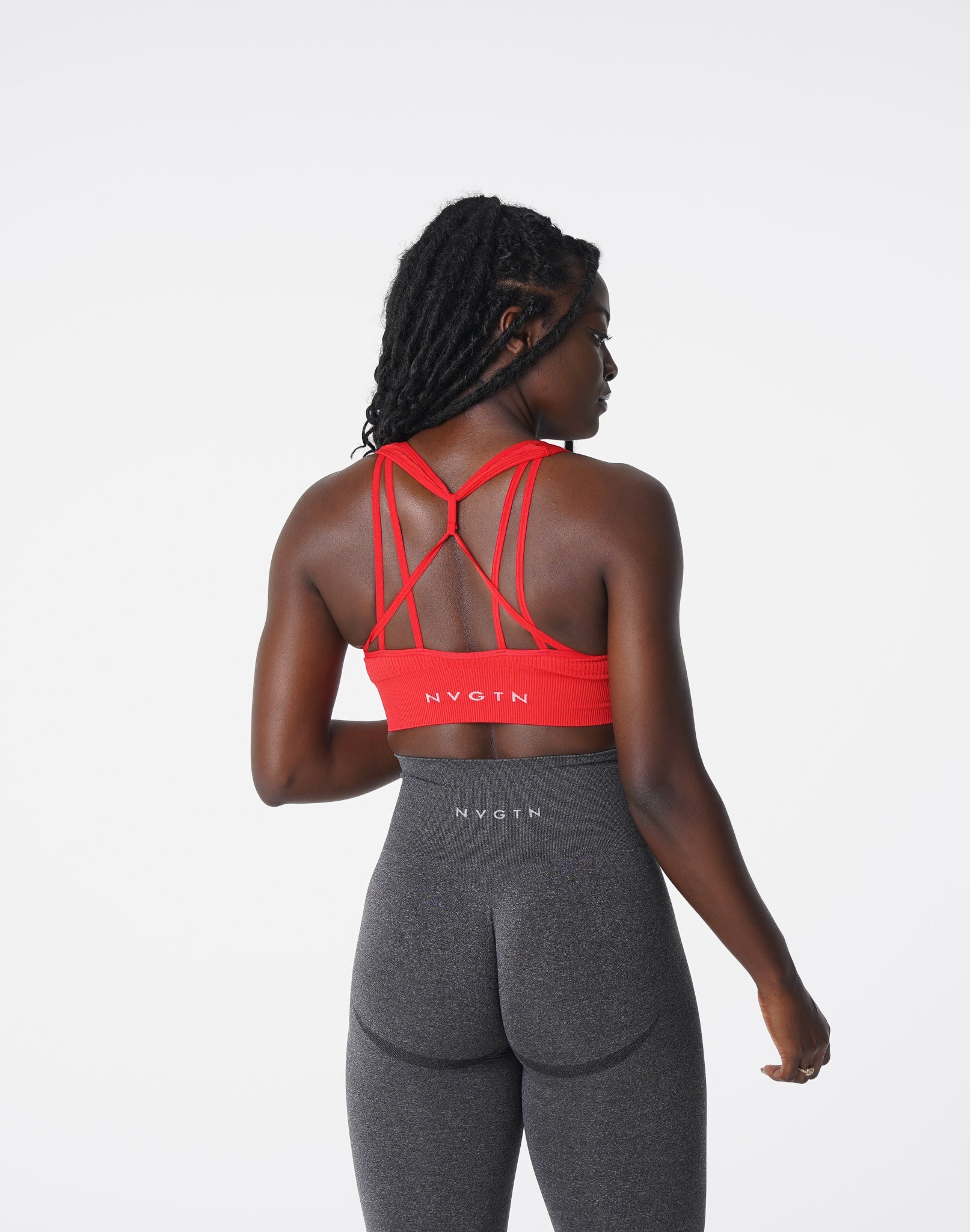 Scarlet Galaxy Ribbed Seamless Bra Scarlet | NVGTN New