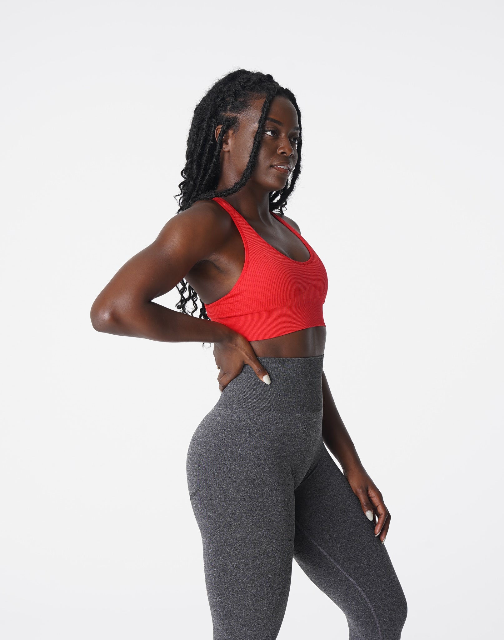 Scarlet Galaxy Ribbed Seamless Bra Scarlet | NVGTN New
