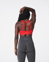 Scarlet Galaxy Ribbed Seamless Bra Scarlet | NVGTN New