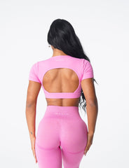 Bubble Gum Pink Open Back Tee Bubble Gum Pink | NVGTN Online Shop