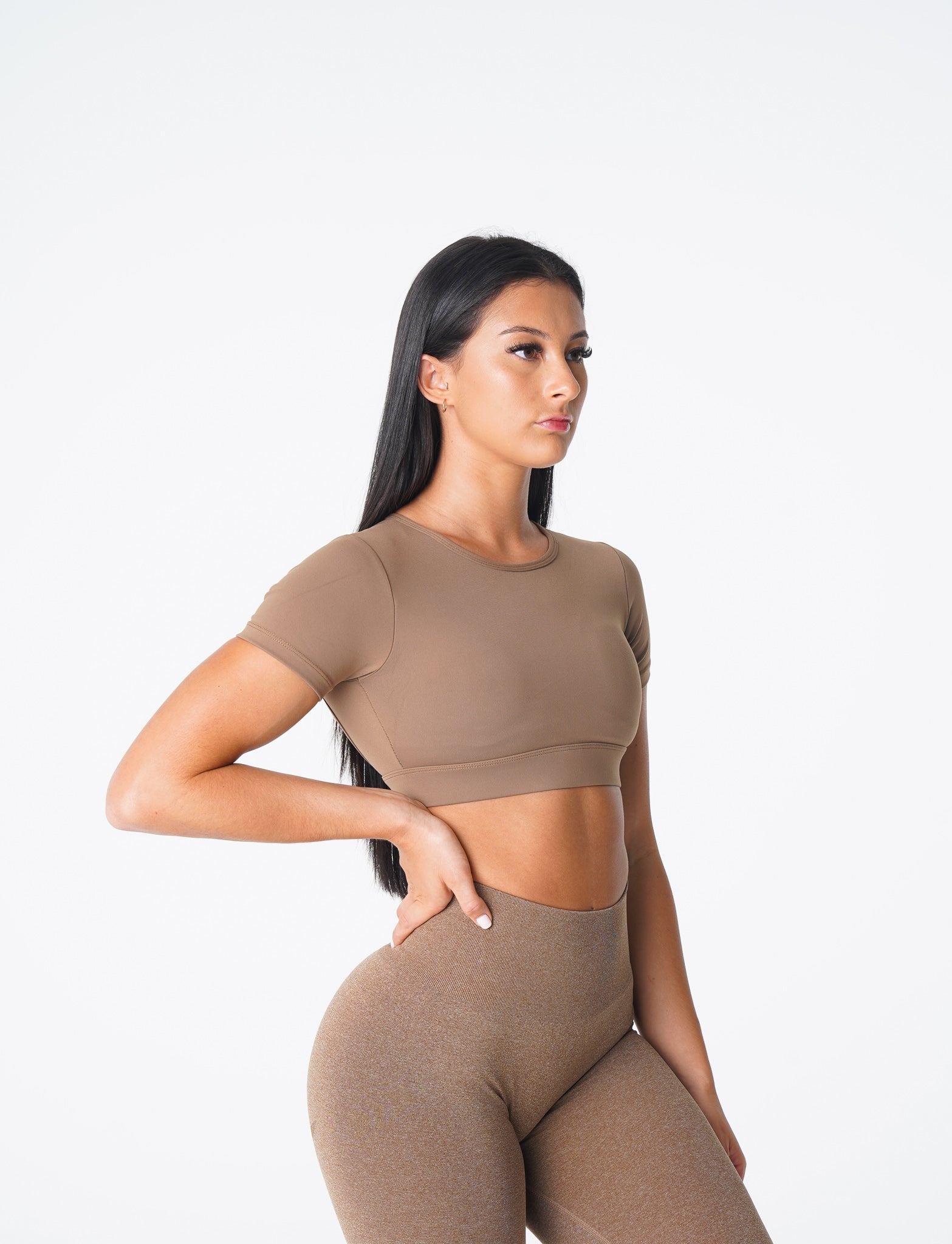 Mocha Open Back Tee Mocha | NVGTN New