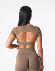 Mocha Open Back Tee Mocha | NVGTN New