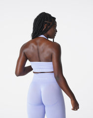 Periwinkle Limitless Ribbed Seamless Halter Bra Periwinkle | NVGTN Online