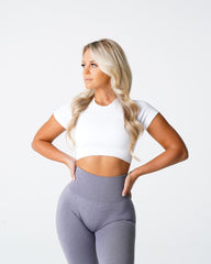 White Vortex Seamless Bra Top White | NVGTN Online