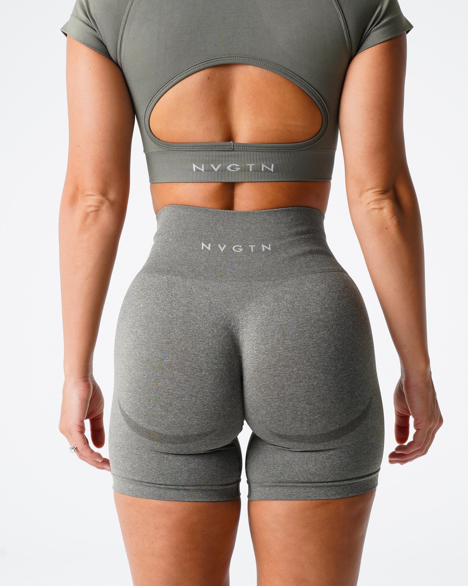 Khaki Green Contour Seamless Shorts Khaki Green | NVGTN Near Me