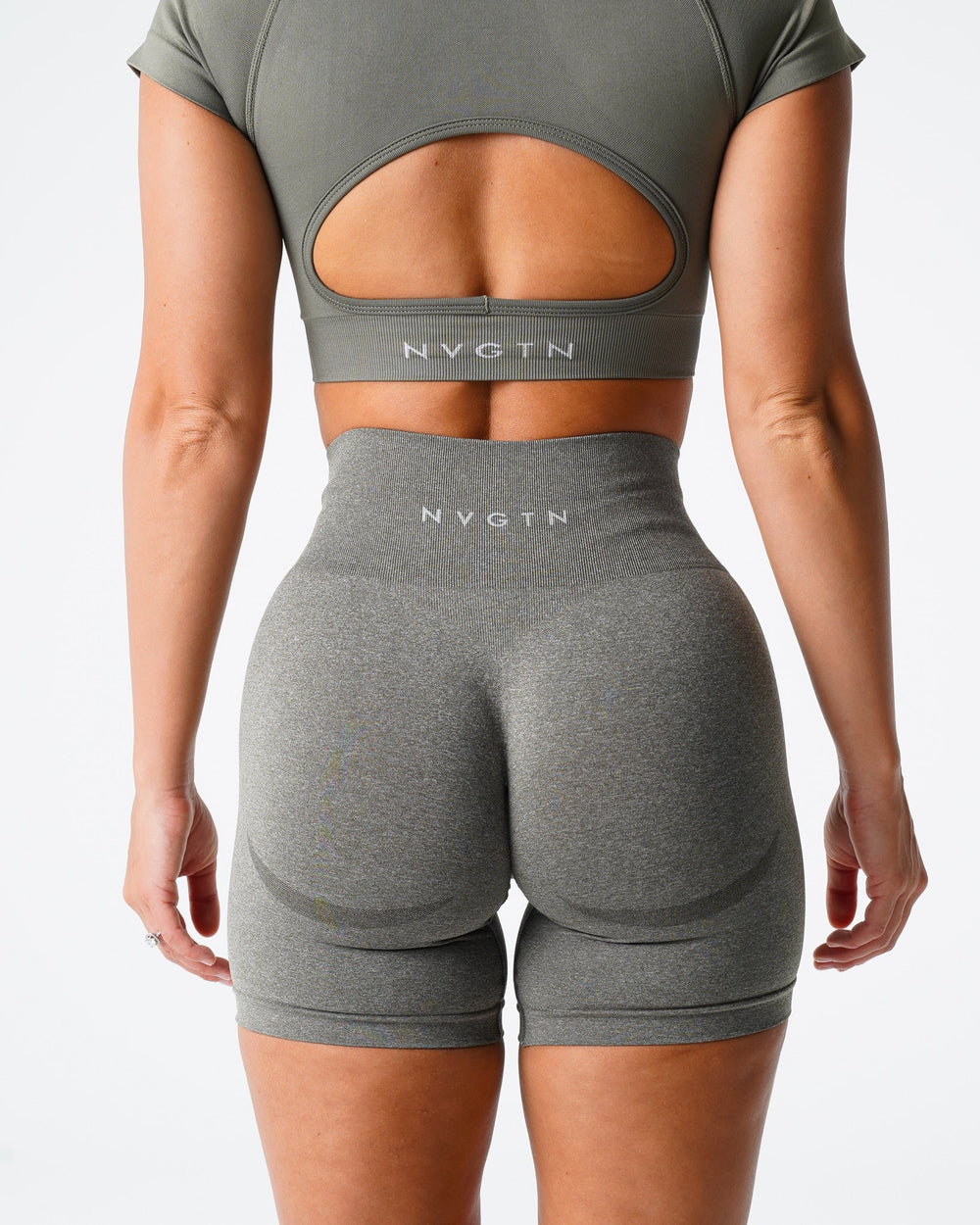 Khaki Green Contour Seamless Shorts Khaki Green | NVGTN Near Me
